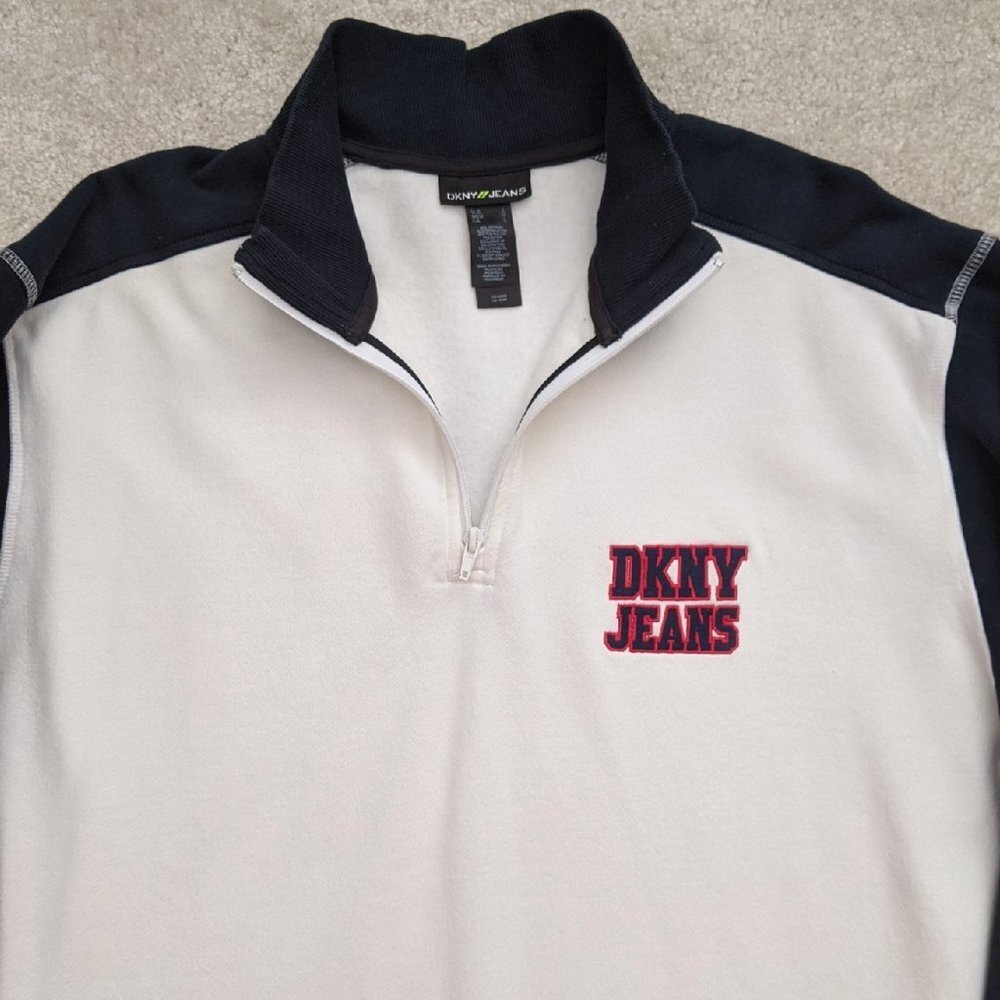 DKNY Jeans pullover zip sweatshirt vintage 2000's - Picture 2 of 6